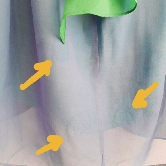 BCBG MaxAzria Silk Ombre Halter Dress Blue Green Sz 0 Flawed - Picture 13 of 15